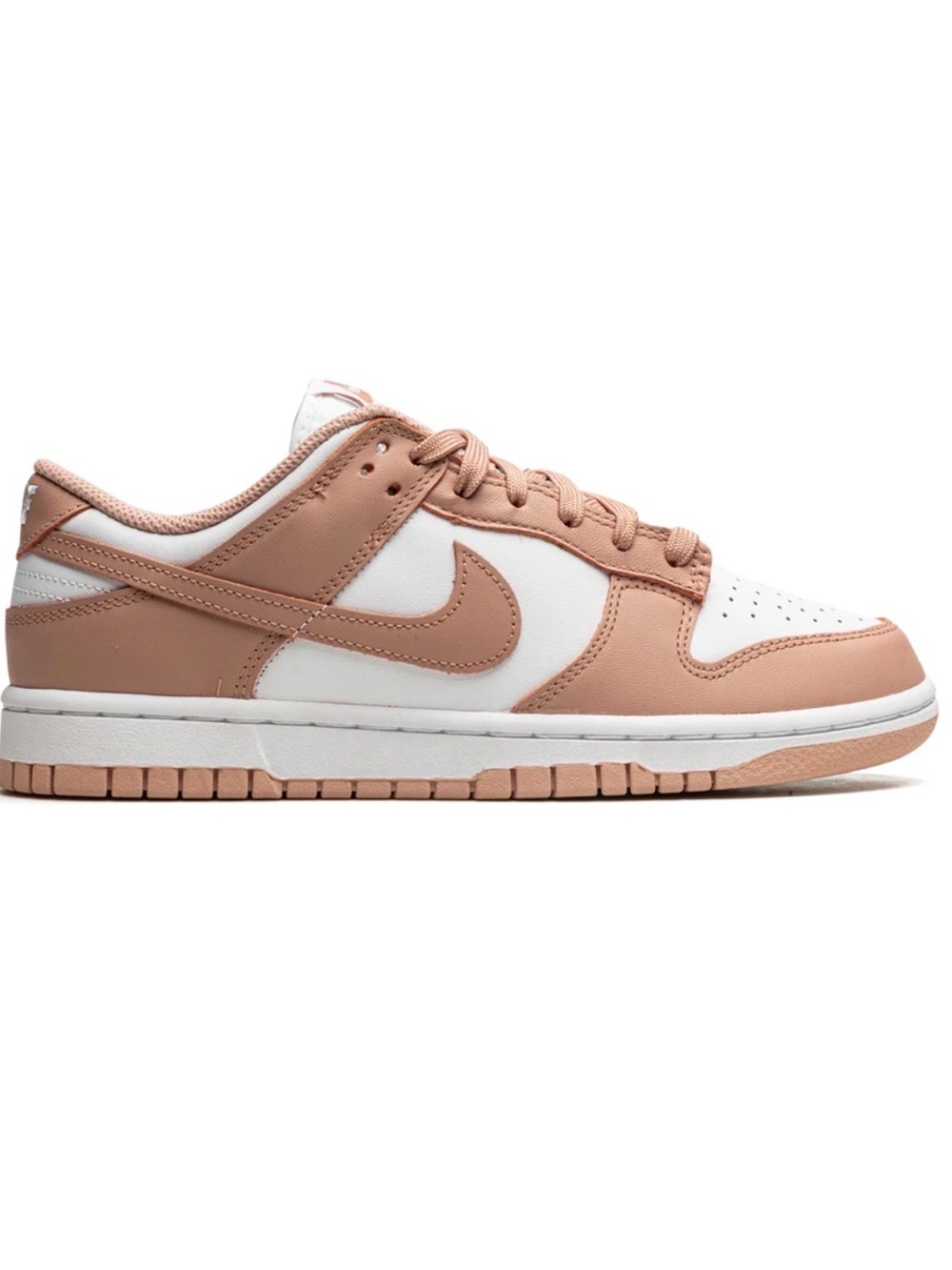 Nike Dunk Low Rose Whisper Womens Sneakers in Blush and White